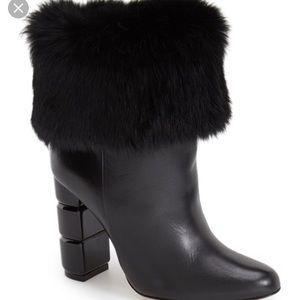 Salvatore Ferragamo Loris Rabbit Fur Boots - image 1